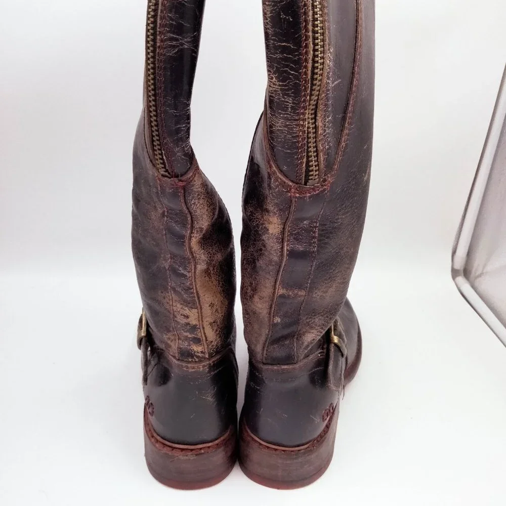 Bed Stu Glaye Tall Boots Distressed Brown 6